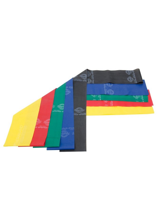 TheraBand Thera-Band 5 Band Latex Free Recovery Kits, Yellow/Red/Green/ Blue / Black, 5 Bands, 5 Feet( Length) x 4 Inches( Width) each - Image 3