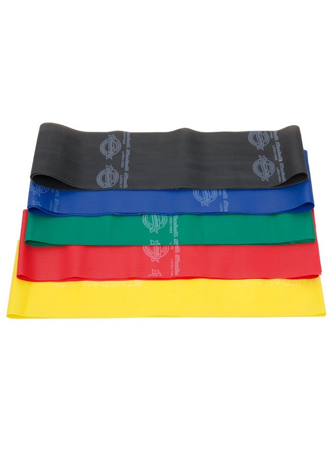TheraBand Thera-Band 5 Band Latex Free Recovery Kits, Yellow/Red/Green/ Blue / Black, 5 Bands, 5 Feet( Length) x 4 Inches( Width) each - Image 2