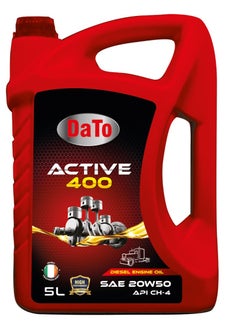 DATO Active 400 (4 Bottle) - Diesel Engine Oil 5L - SAE 20W50 Ch-4  - Image 2