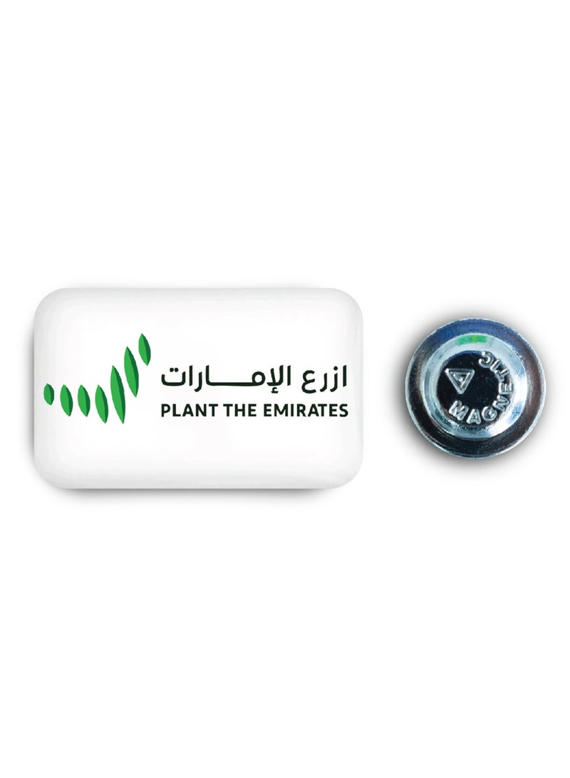 971ميديا شعار ازرع الامارات - بادج معدني مطلي بطبقة إيبوكسي مع دبوس مغناطيسي لا يتسبب في تمزيق الملابس - Image 1