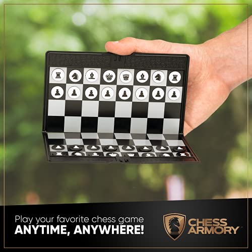 Chess Armory Pocket Chess Set - Portable Mini Chess Set for Adults and Youth - Mini Chess Board to Take Anywhere for an Unforgettable, Mind-Sharpening Chess Game - Image 5