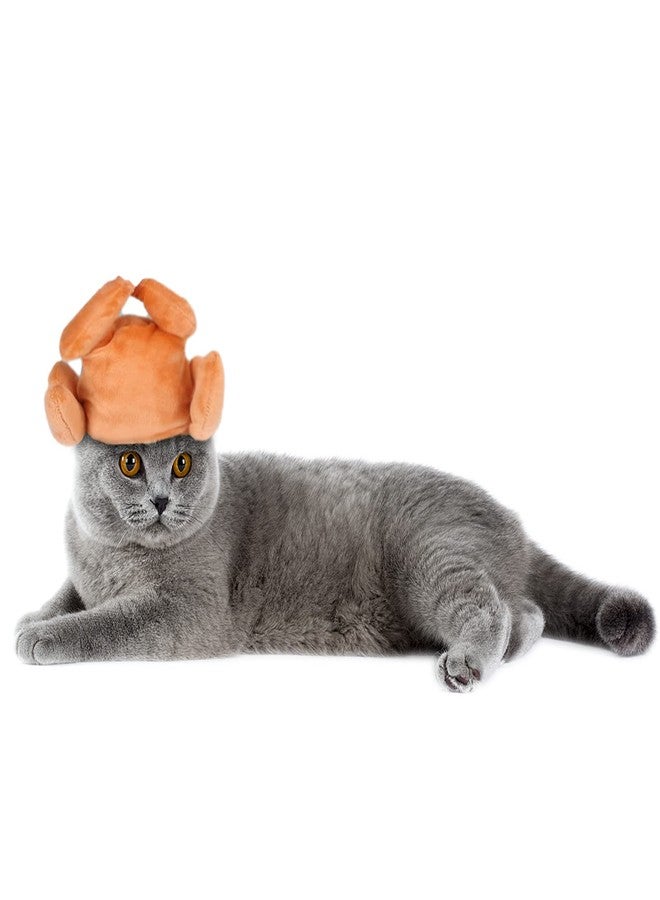 Asekonc Thanksgiving Cat & Dog Turkey Headband - Funny Holiday Hat for Small Pets, Cats & Puppies - Image 4