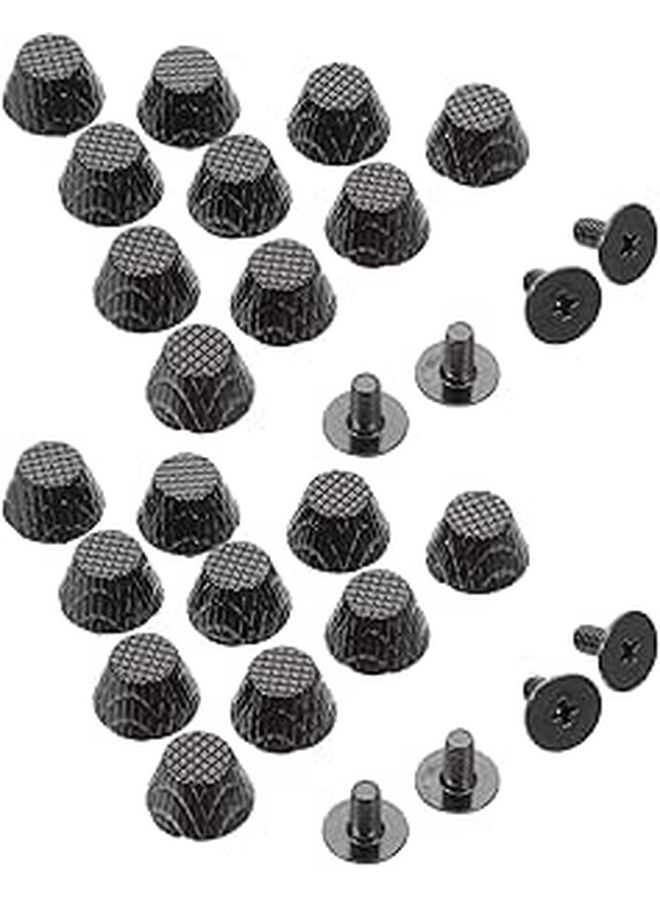 Veemoon 50 Pieces 10mm Alloy Screw Back Rivets Luggage Studs Bag Bottom Base Metal Round Dome Purse Feet Nails Leatherworking Accessories For Handbag Craft - Image 1