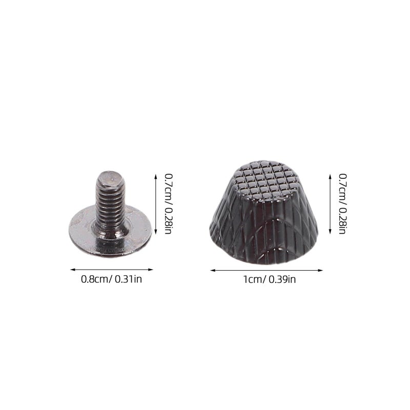 Veemoon 50 Pieces 10mm Alloy Screw Back Rivets Luggage Studs Bag Bottom Base Metal Round Dome Purse Feet Nails Leatherworking Accessories For Handbag Craft - Image 3
