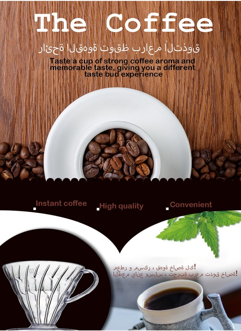 EqiEch AS Resin V60 Coffee Dripper Pour Over Coffee Filter Size 02 Clear  - Image 2