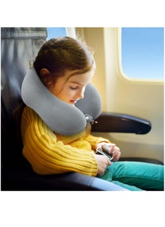 Arabest Travel Pillow for Kids and Adults, Cute Animal Memory Foam Neck Pillow with Soft Fleece Cover and Eye Mask Set, Airplane Pillow Travel Kit with Drawstring Organizer Bag, Machine Washable (Kitten)  - Image 3