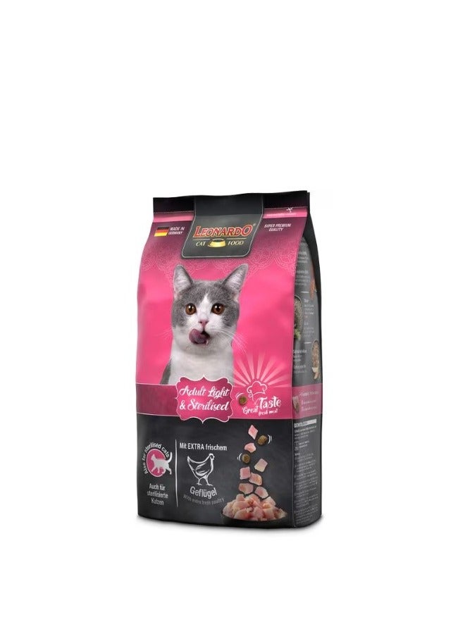 ليوناردو dry cat food with poultry light 1.8kg