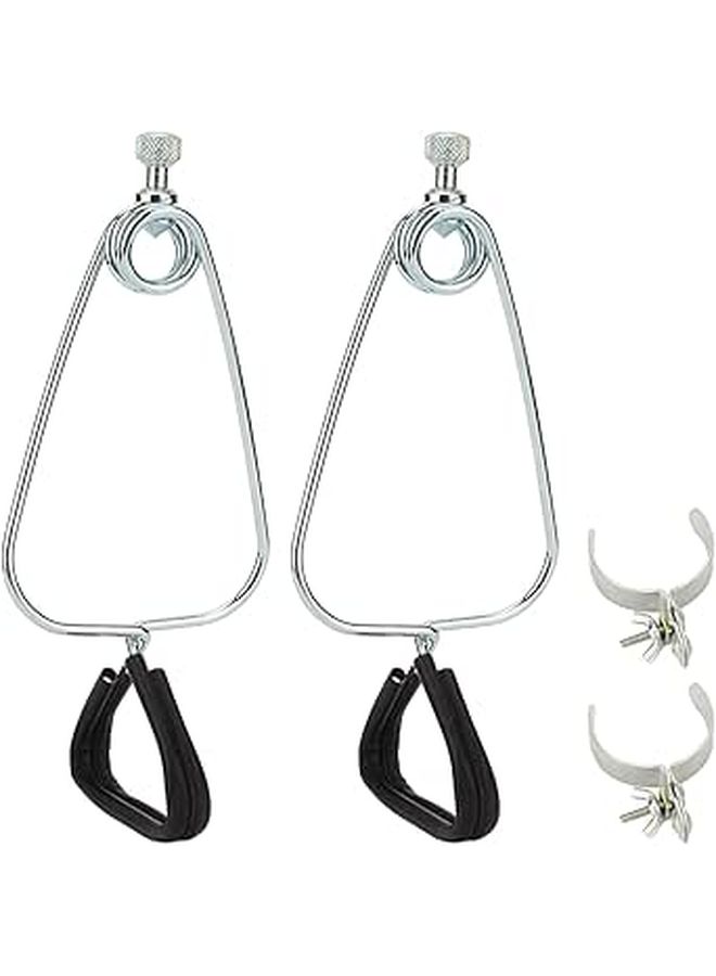 2 Iron Reptile Lamp Holders Set Clamp Stand Dome Light Fixture - Image 1
