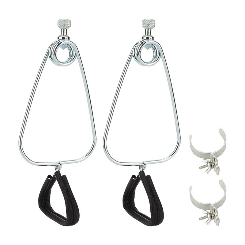 2 Iron Reptile Lamp Holders Set Clamp Stand Dome Light Fixture - Image 2