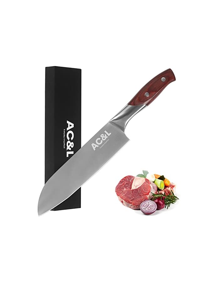 IAF Chef Knife, 8-inch Professional Kitchen Knife, High Carbon Stainless Steel Sharp Chef's Knife with Ergonomic Handle and Gift Box for Vegetable Fruit Boneless Meat Restaurant (27.5X1.80cm) - Image 2