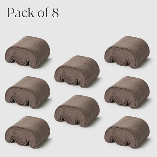 TAWBURY Watch Pillows - Pack of 8 X-Small 'M' Shaped Cushions for 5.5 to 6.9-inch Wrists, 2.4-inches Wide, Compatible with our Fraser Brown Watch Cases (Brown) - Image 5