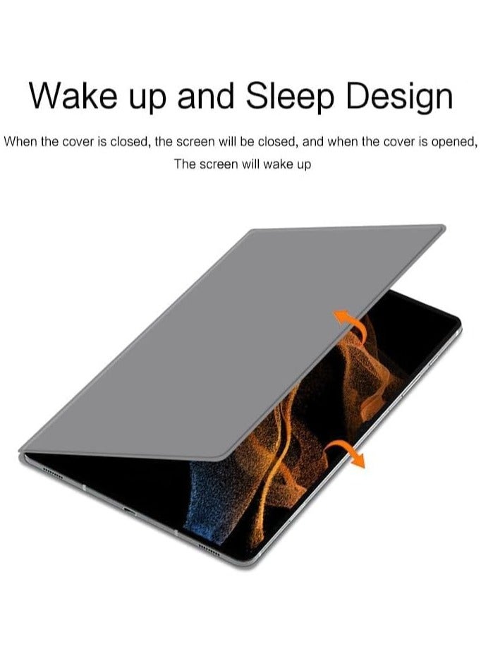 Samsung Galaxy Tab S9 Plus Case 12.4 inch Ultra Thin Smart Magnetic Cover with Pen Slot Leather Shell Sleep Wake-Up - Image 3