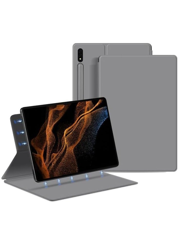 Samsung Galaxy Tab S9 Plus Case 12.4 inch Ultra Thin Smart Magnetic Cover with Pen Slot Leather Shell Sleep Wake-Up - Image 1