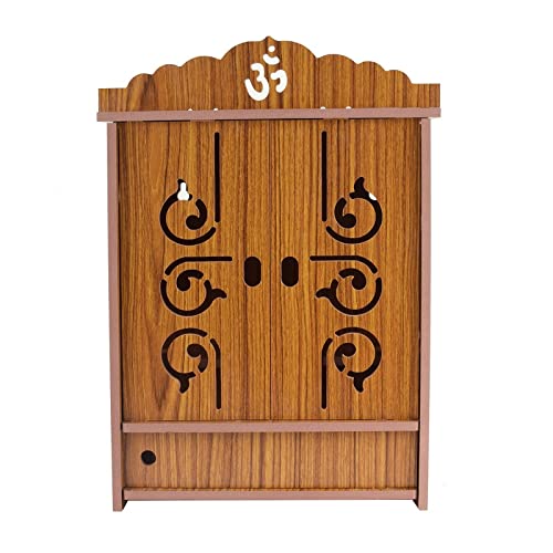 LAKHAJI LAKHAJI Wooden Readymade Wall Hanging Puja Temple for Home God Stand for Pooja Room Mandir Wood Devghar Stand for Office and Shop LAKHAJI455  - Image 5