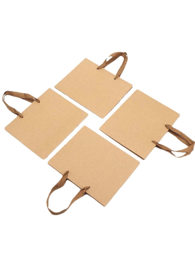 10 Pack Brown Kraft Paper Bags,Small Gift Bag,Square Party Favor Bags with Rope Handle,14x14x8cm - Image 4