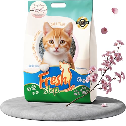 Fresh Step Dream Flower Scented Cat Litter – 5kg | Ultra Absorbent, Quick Clumping, Odor Control, Dust-Free Formula for Cats - Image 1