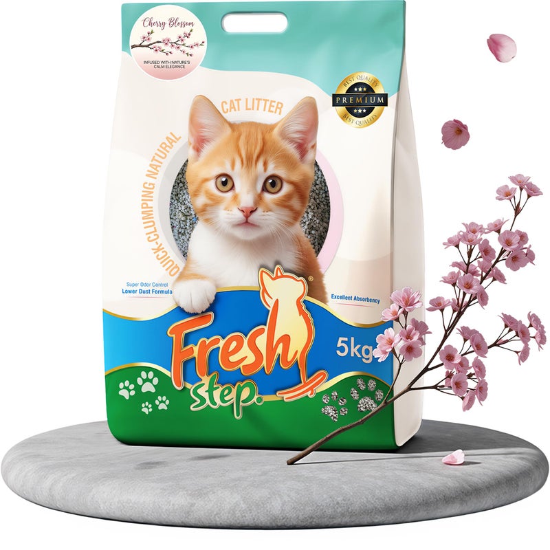 Fresh Step Dream Flower Scented Cat Litter – 5kg | Ultra Absorbent, Quick Clumping, Odor Control, Dust-Free Formula for Cats - Image 5