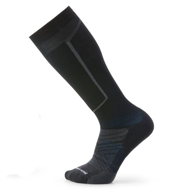 SmartWool جوارب سكي سمارت وول للرجال مع وسادة مستهدفة فوق الساق باللون الأسود XL - Image 2