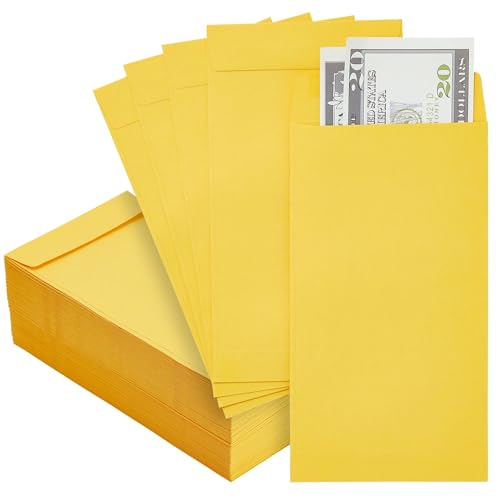 sudyut 11X5 Inch (Pack of 50) Laminated Yellow Paper Envelope Ideal For Home Office Business Corporate | For Secure Mailing cheques Letters Documents | Poly Laminated inside | 100 GSM - Image 3