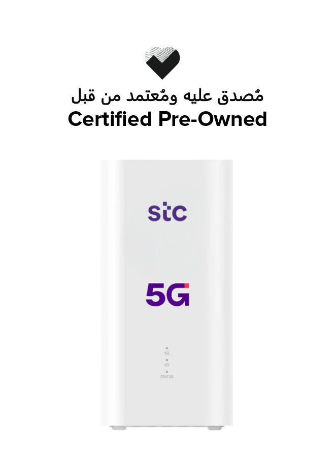 STC Certified Pre Owned - 5G CPE 5 Router - Latest Version of STC SuperSpeed WiFi 6 - Upload Speed Up to 3600Mbps "Support All Networks" H155-383 | white - Image 1