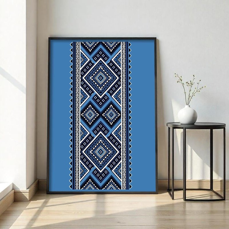 Marktna One canvas painting with a Najdi art design and a hollow frame, measuring (40×60), one piece - Image 3