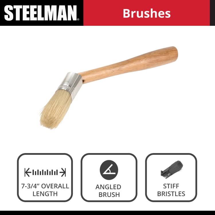 Steelman Euro Lube Angled Applicator Brush with Stiff Bristles for Paste-Style Tire Mounting Lubricants, Angled to Fit Between The Tire Bead and Rim (96517) - Image 2
