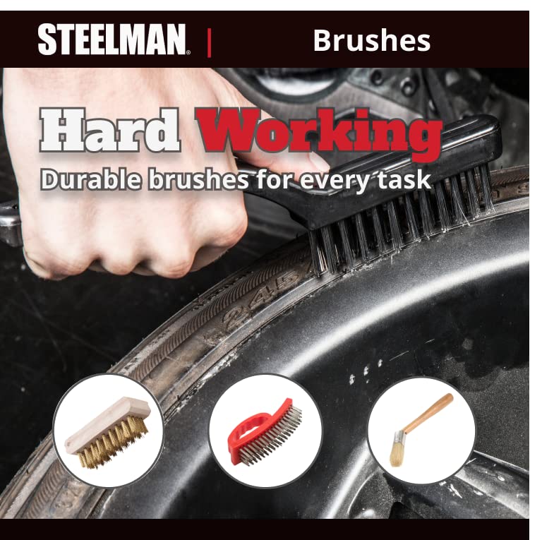 Steelman Euro Lube Angled Applicator Brush with Stiff Bristles for Paste-Style Tire Mounting Lubricants, Angled to Fit Between The Tire Bead and Rim (96517) - Image 4