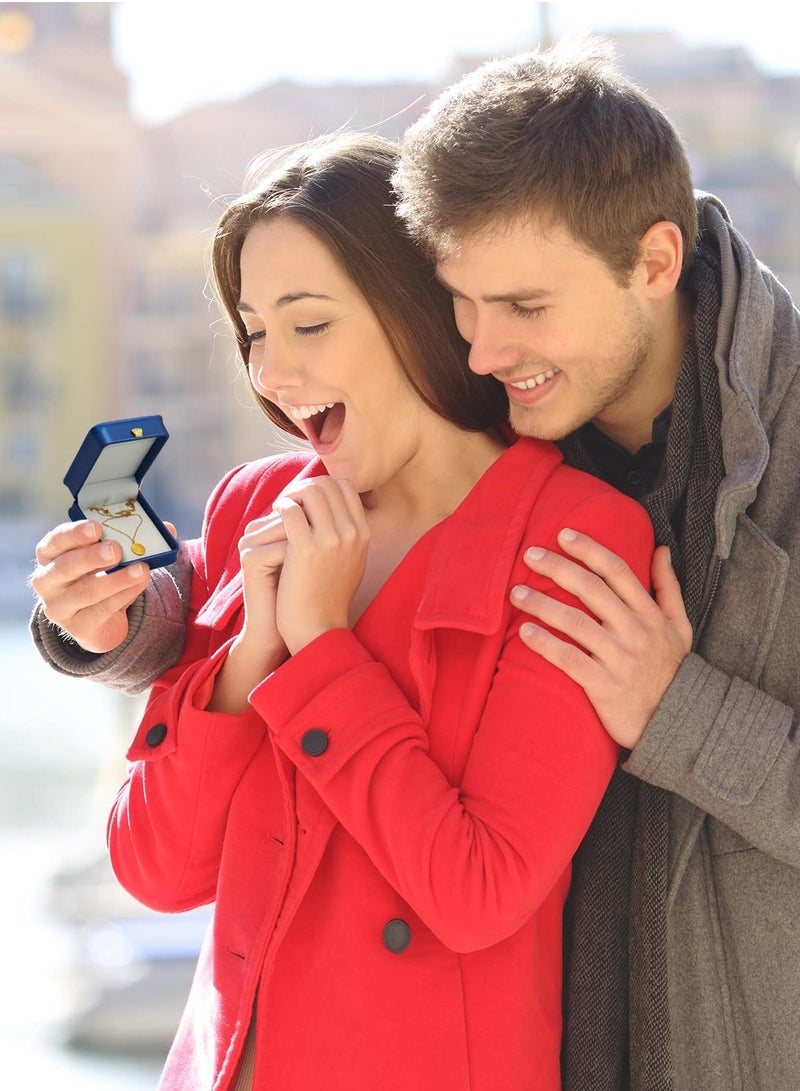 KASTWAVE Necklace Pendant Box Jewelry Storage Display Case Gift Boxes for Wedding Romantic Proposal Engagement Birthday Valentine's Day Gift - Image 4