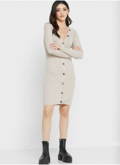 Knitted Button Down Longline Cardigan