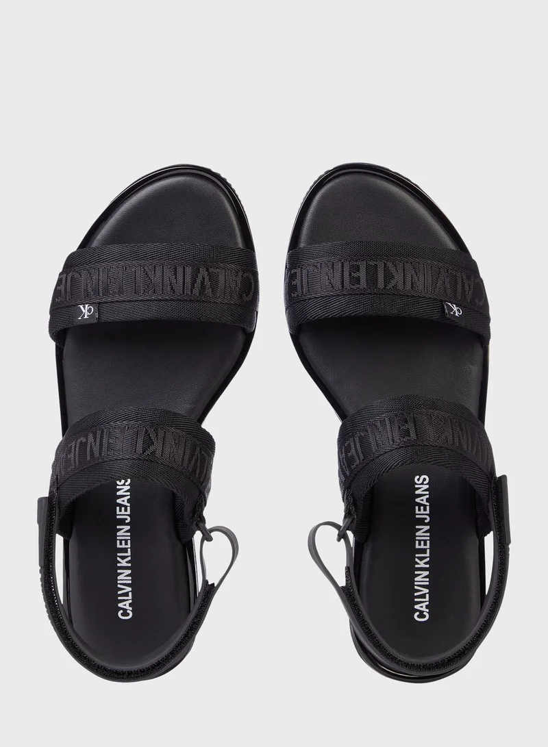CALVIN KLEIN Ankle Strap Flat Sandal