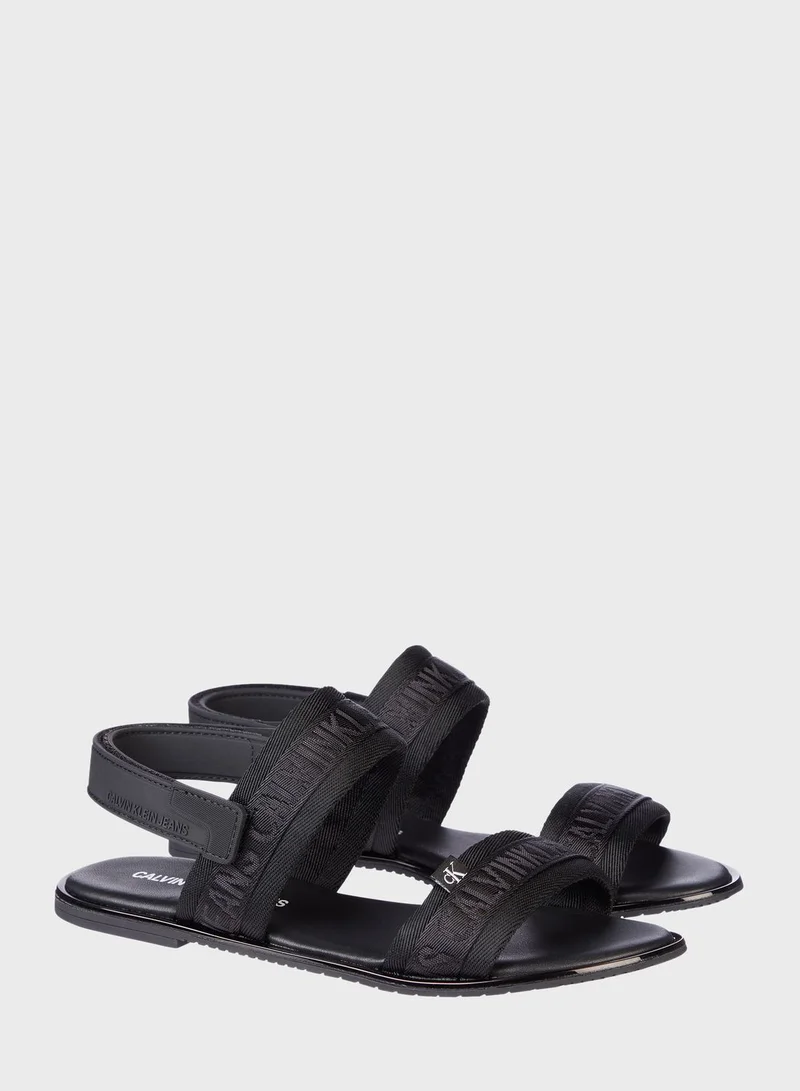 CALVIN KLEIN Ankle Strap Flat Sandal