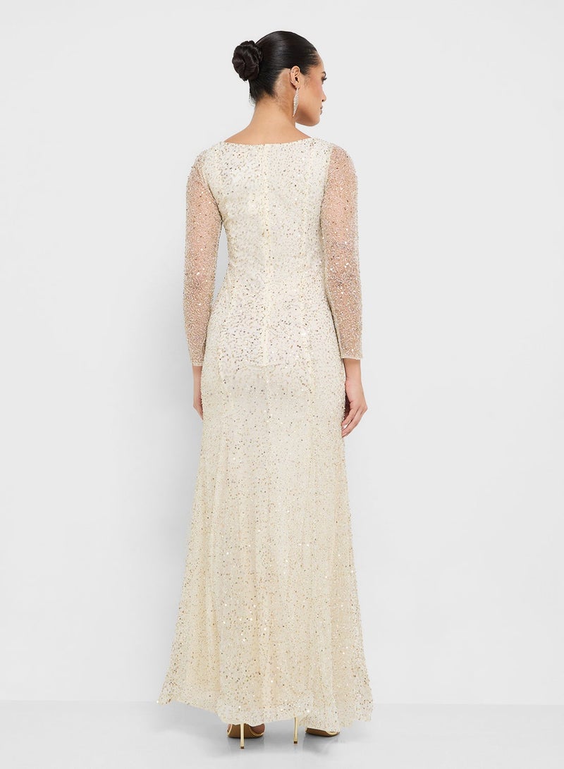 Namshi x Bead Embellished A Line Dress - Image 3