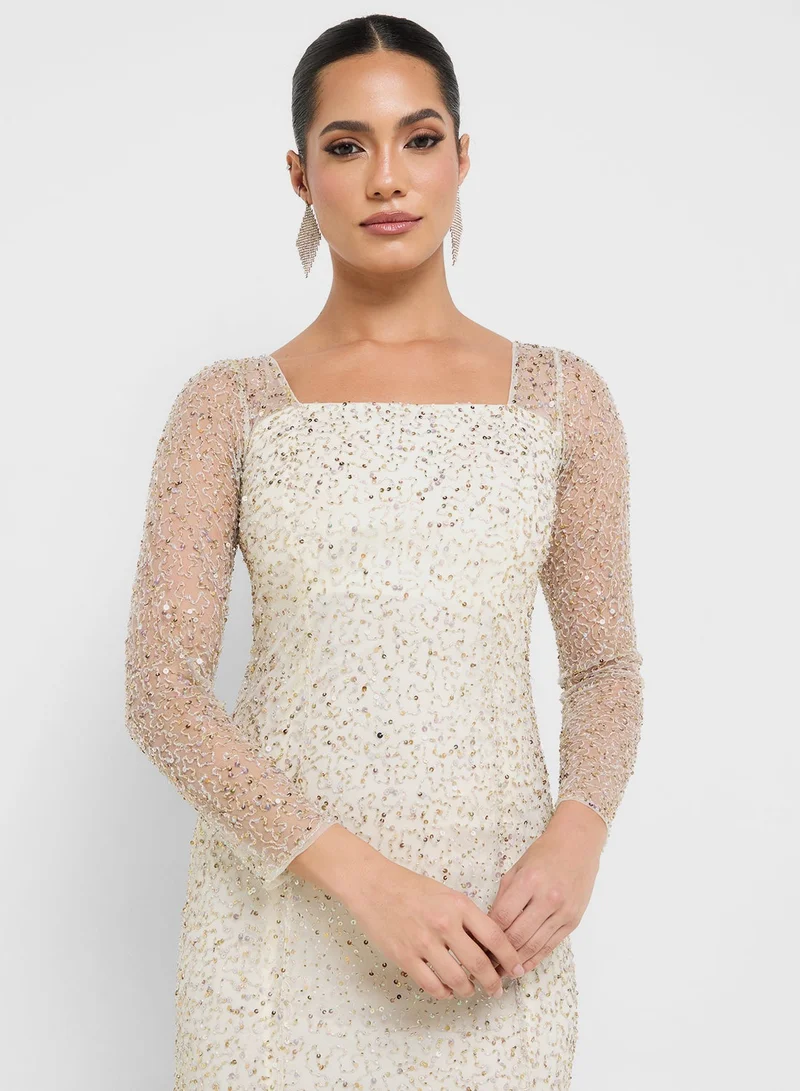 Namshi x Bead Embellished A Line Dress
