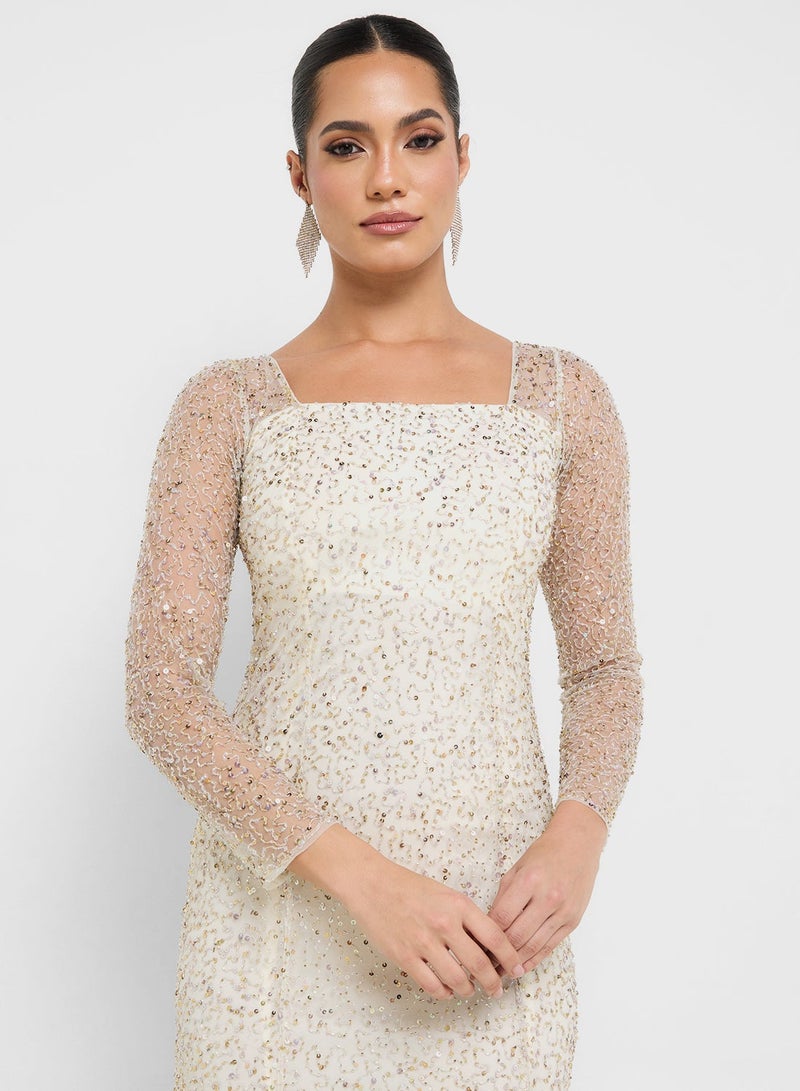 Namshi x Bead Embellished A Line Dress - Image 4