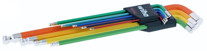 Wiha 66980 9 Piece Ball End Color Coded Hex L-Key Set - Metric - Image 4