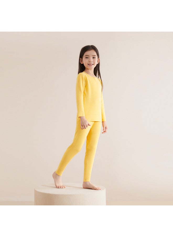 ملابس داخلية حرارية للأطفال، بدلة للأولاد والبنات، ملابس خريفية، لونج جون للأطفال، بيجاما شتوية وخريفية بدون خياطة ومزودة بفرشاة مزدوجة الجوانب - Image 1