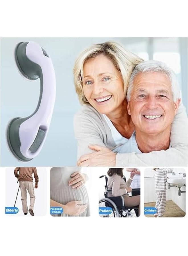 Bath u0026 Shower Grab, Disabled Shower Bar, Shower Grab, Heavy-Duty Shower Handle with 11.61x3.77x3.34inc Strong Suction Shower Bar for Seniors and Elderly, Bathroom Safety Grip - Image 5