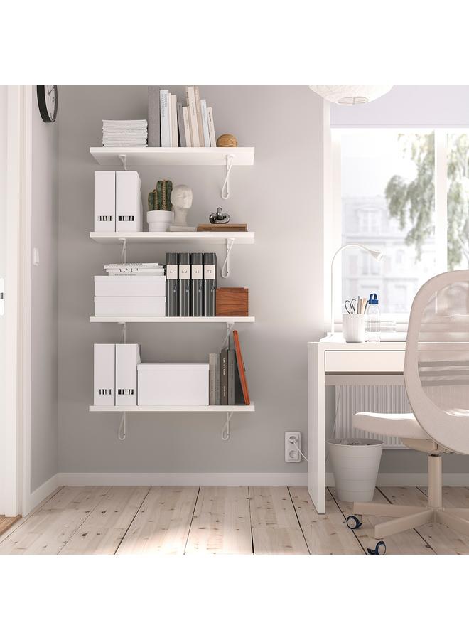 erorex Wall shelf, white/white, 80x30 cm - Image 2