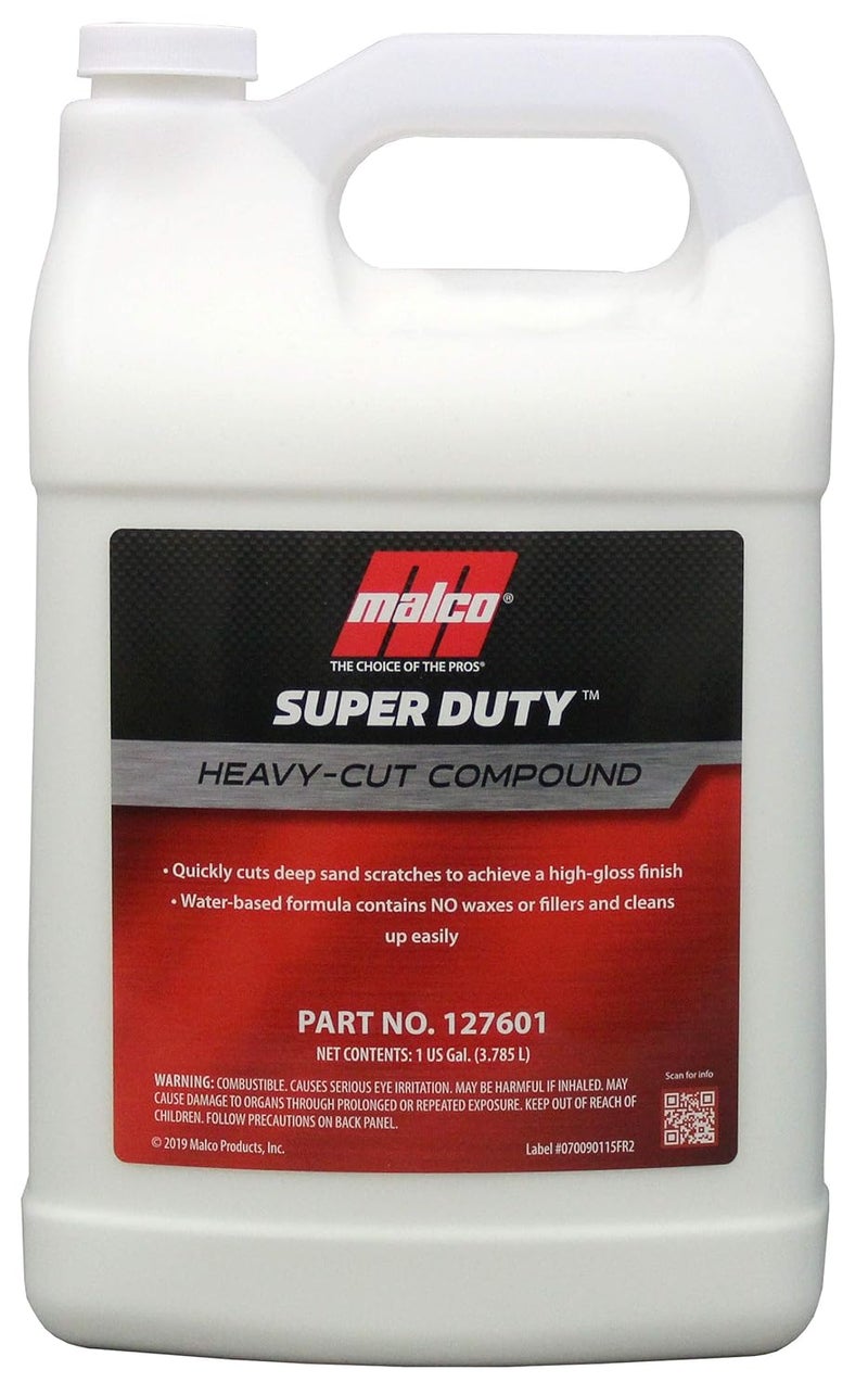 MALCO Super Duty Heavy Cut Compound - Professional Cutting, Polishing and Finishing Compound/for Auto Paint Correction, Detailing and Buffing / 1 Gallon (127601) - Image 1