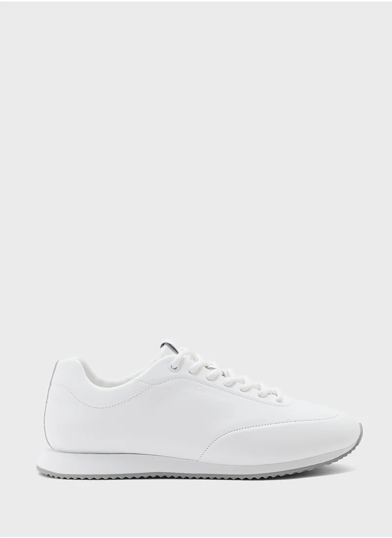 CALVIN KLEIN LACE UP LEATHER RUNNER TRAINERS