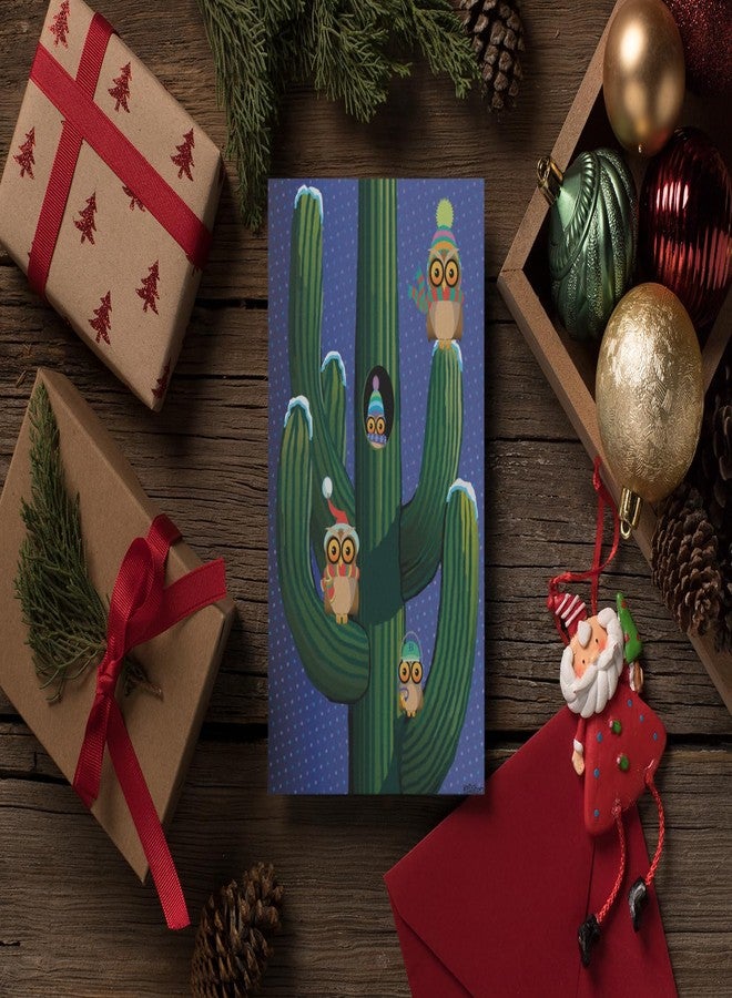 ستون هاوس كوليكشن مجموعة ستون هاوس - بطاقة معايدة عيد الميلاد بتصميم صبار ساجوارو وبوم - 18 بطاقة ومظروف بتصميم صحراوي غربي - صنع في الولايات المتحدة الأمريكية - Image 4