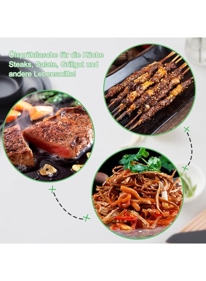مضخة رش للطهي، زجاجة رش زيت، زجاجة رش للمطبخ، بخاخ من الفولاذ المقاوم للصدأ، زجاجة زجاجية، موزع خل للشواء، السلطة، الخبز، التحميص، نظام غذائي صحي، بخاخ طهي 100 مل - Image 4