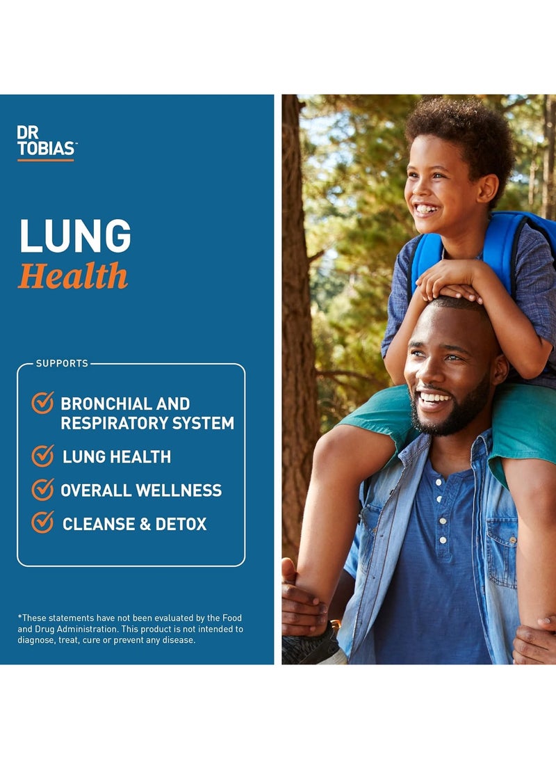 Dr. Tobias Dr. Tobias Lung Health Supplement with Vitamin C, Butterbur, Quercetin & Bromelain, Advanced Lung Cleanse Detox Formula for Bronchial & Respiratory System, Non-GMO, 60 Capsules, 60 Servings  - Image 3