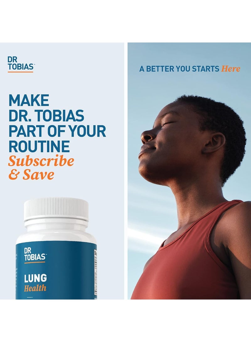 Dr. Tobias Lung Health Supplement with Vitamin C, Butterbur, Quercetin & Bromelain, Advanced Lung Cleanse Detox Formula for Bronchial & Respiratory System, Non-GMO, 60 Capsules, 60 Servings