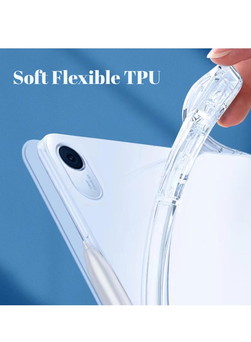 متوافق مع هواوي MatePad SE 11 بوصة 2024 الاكريليك شفافة مضادة للاصفرار قرص القضية ، مع حامل القلم التلقائي النوم / الصحوة متعددة زاوية حامل ( الوردي ) - Image 5