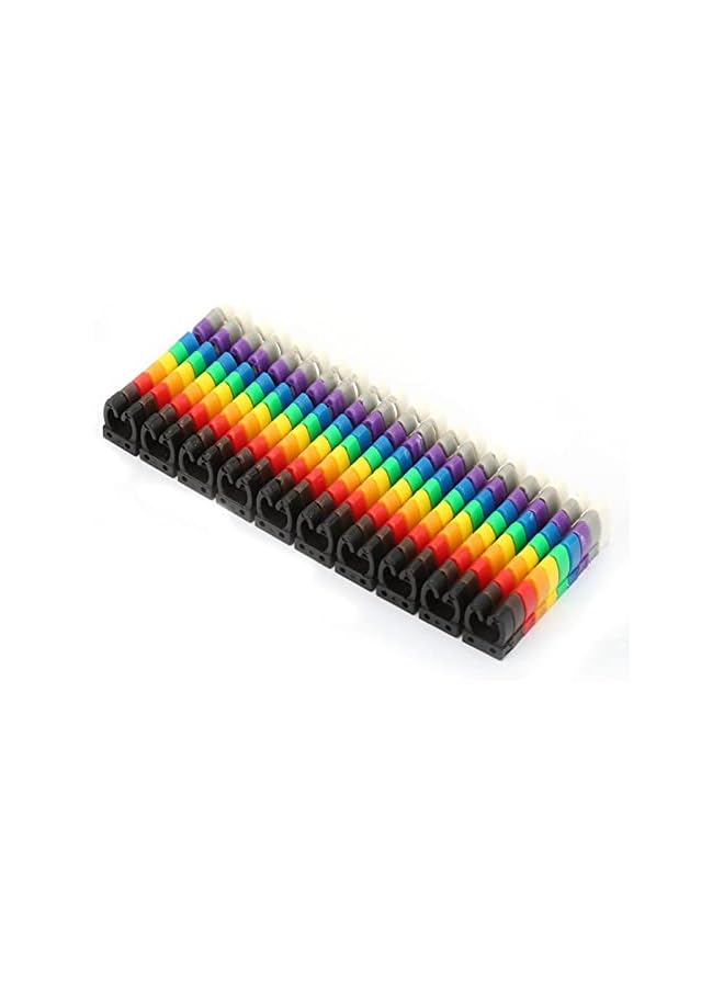 PROMASS Clip on Wire Markers, Wire Number Labels Colorful Wire Numbering Marker Tube Cable Marker for Marking The Color Coded Cables(100Pcs 4mm²)  - Image 3