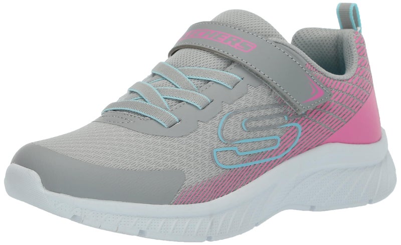 Skechers Microspec Plus-Sprint Speed Sneaker, Grey/Pink, 11 US Unisex Little Kid - Image 1