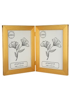 LOWHA Tabletop Double Picture Photo Frame Folding Hinged with MDF Back and Acrylic Front Protection  - Image 3