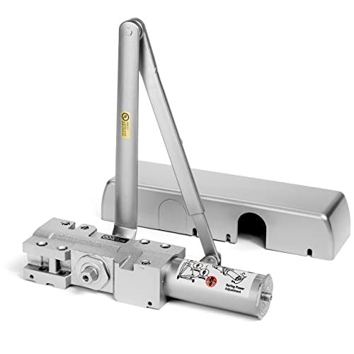 Dynasty Hardware Door Closer, Grade 1 Heavy Duty Commercial Hydraulic Closer, Self-Closing, Adjustable Spring Size 1-6, ADA Compliant, Surface Mount, Sprayed Aluminum, Series 4401 - Image 1