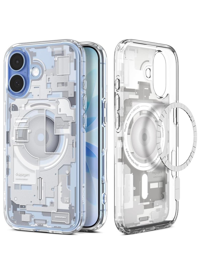 Spigen غطاء هاتف آيفون 17 من ألترا هايبرد ماغ فيت مع ماغ سيف (2025) - زيرو وان أبيض - Image 1